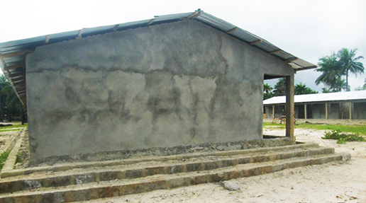 Aktueller Baustand des Schulaufbaus in Masulaimani