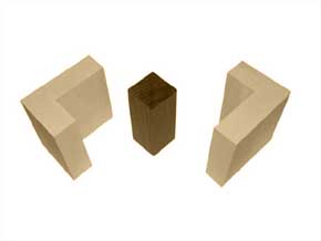 Stadthäuser - Modell Hausbereiche